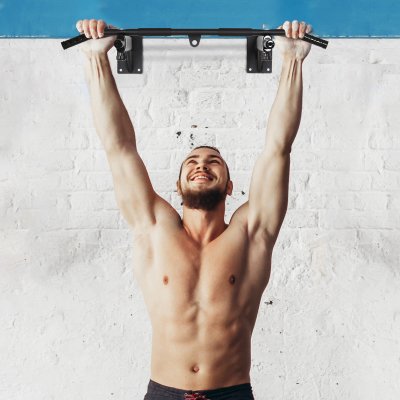 HOMCOM Barre de traction support sac de frappe ou sangles trx int&eacute;gr&eacute;