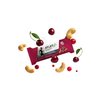 ATLET NUTRITION Barre &eacute;nerg&eacute;tique Bio fruits rouges et noix de cajou 