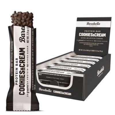 BAREBELLS Barre &eacute;nerg&eacute;tique et prot&eacute;in&eacute;e  Bars Cookies and Cream