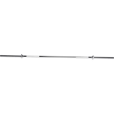 GORILLA SPORTS Barre longue avec bagues de serrage en forme d&rsquo;&eacute;toile 180cm 30mm diam&egrave;tre