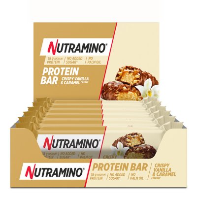 NUTRAMINO Barre proteinee 55 12x55g Crispy Vanille & Caramel  Proteine