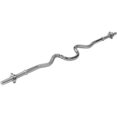 GORILLA SPORTS Barre Super Curl avec bagues de serrage en forme d'&eacute;toile 120cm