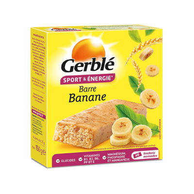 GERBLE Barres De L'effort Banane  - Les 6 Barres De 25 G