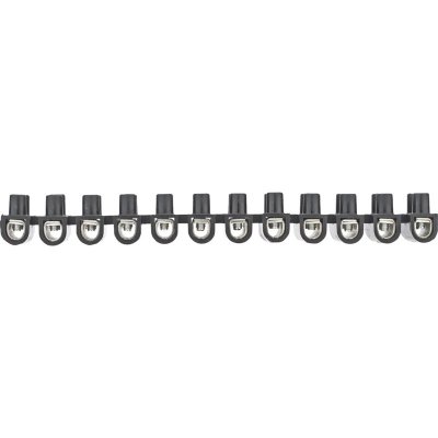 DEBFLEX Barrette de connexion  25mm2 noir 12 plots