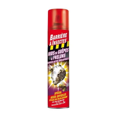 PROVENCE OUTILLAGE BARRIERE A INSECTES A&eacute;rosol mousse sp&eacute;cial nids de gu&ecirc;pes et frelons - 300 mL