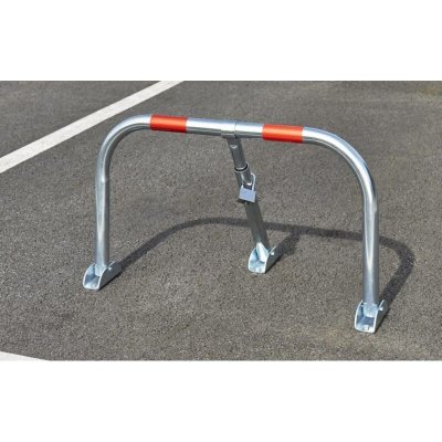 MOTTEZ Barri&egrave;re De Parking Rabattable  M&eacute;tal Gris/rouge &Oslash;38mm
