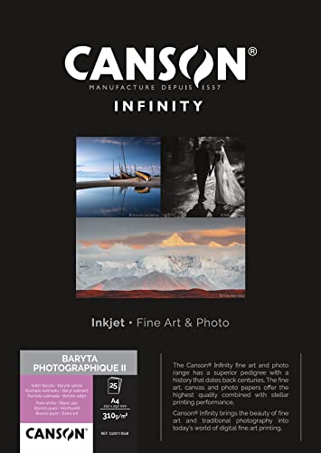 CANSON Baryta Photographique II 310g/m&sup2; A4 25 feuilles - 400110548