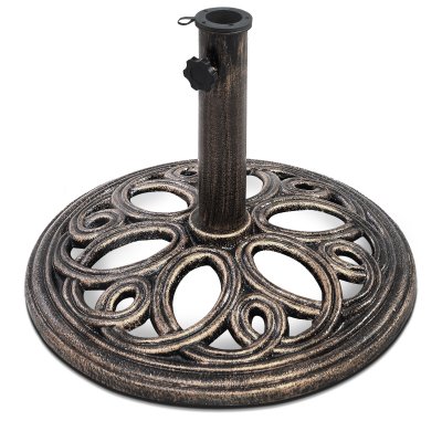 COSTWAY base de parasol en fonte solide pour colonne de parapluie 38mm/48mm en int&eacute;rieur / ext&eacute;rieur 
