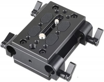 SMALLRIG Base Plate Montage Plate de Tr&eacute;pied avec 15mm Rail Clamp Pince de Rod 1798