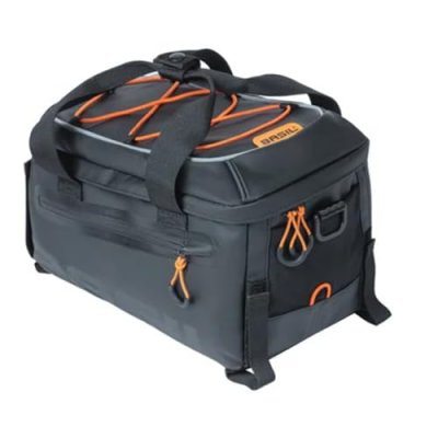 BASIL  BOLSA MILES TARPAULIN 7L REFLEC.NEGRO/NARAN
