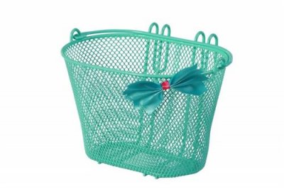 BASIL  Gelsomino Cestino Bicicletta per Bambini Giovent&ugrave; Unisex, Verde, 28 cm x 20 cm x 19 cm