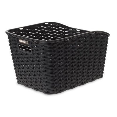 BASIL  panier WeaveWP arri&egrave;re 37 litres noir
