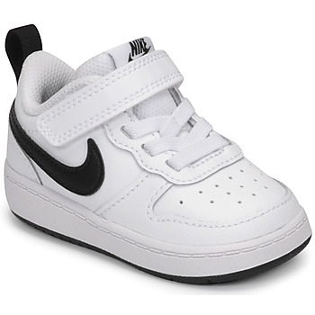 NIKE Baskets  Court Borough Low 2 -  - Blanc - B&eacute;b&eacute; - Synth&eacute;tique - Lacets - Plat 