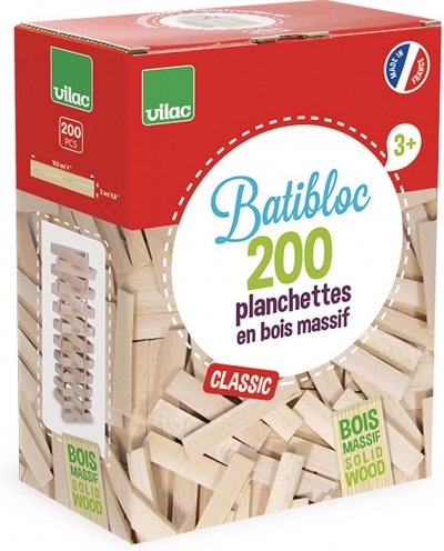 GENERIQUE BATIBLOC CLASSIC 200 PLANCHETTES EN BOIS MASSIF 
