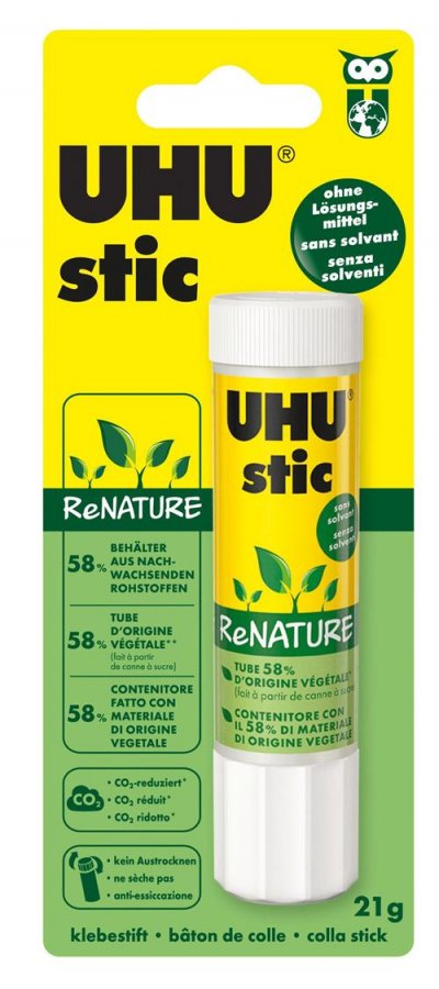 UHU Baton de colle  Renature - 21g - emballage recycl&eacute;