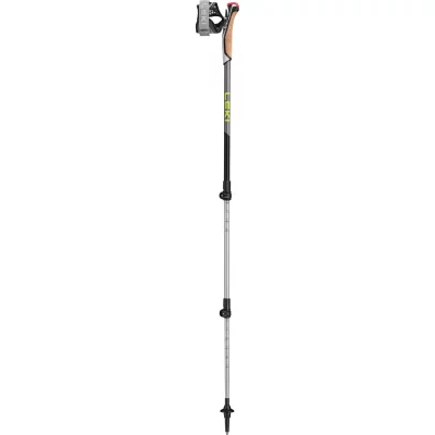 LEKI Batons de marche nordique  traveller alu gris noir jaune 90 130 cm