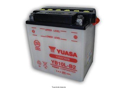 YUASA Batterie 12v 11 ah yb10l-b2 yumicron avec entretien (lg135xl90xh145)