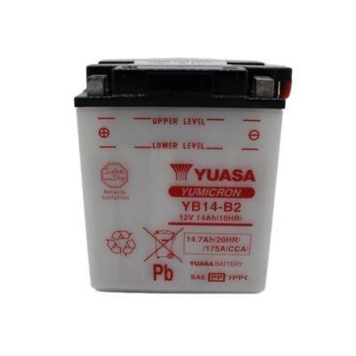 YUASA Batterie 12v 14 ah yb14-b2 yumicron avec entretien (lg134xl89xh166)