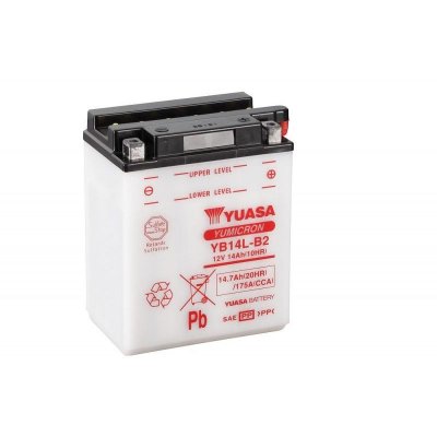 YUASA Batterie 12v 14 ah yb14l-b2 yumicron avec entretien (lg134xl89xh166)