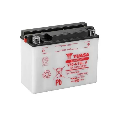 YUASA Batterie 12v 20 ah y50n18l-a yumicron avec entretien (lg205xl90xh162)