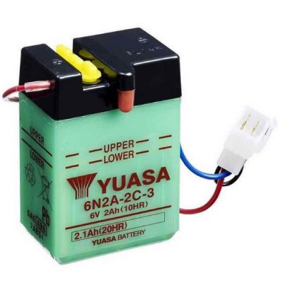 YUASA Batterie 6N2A-2C-3 Conventionnelle Avec Entretien - Livr&eacute;e Sans Acide