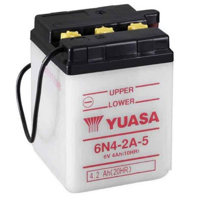 YUASA Batterie 6N4-2A-5 Conventionnelle Avec Entretien - Livr&eacute;e Sans Acide