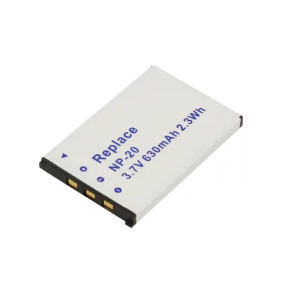 AVIZAR Batterie Appareil Photo Casio NP-20 Li-ion 3.7V 630mAh 2.3Wh Blanc