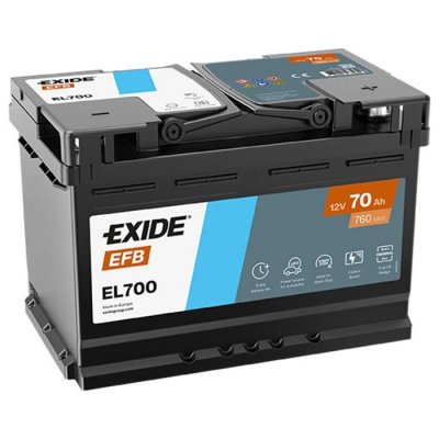 FULBAT Batterie Exide efb L3 12V 70AH 720A 278X175X190 +d EL700