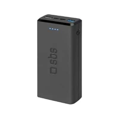 SBS Batterie externe Powerbank 20.000 mah, USB C + 2 USB A, noire