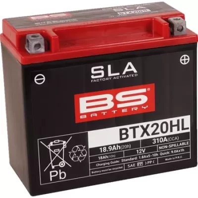 BS BATTERY Batterie moto activ&eacute;e en usine  BTX20HL