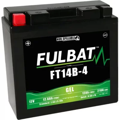 FULBAT Batterie moto Gel YT14B-4 / FT14B-4 12V 12Ah - 