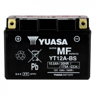 YUASA Batterie moto  YT12A / YT12A-BS - 12V &ndash; 10.5Ah