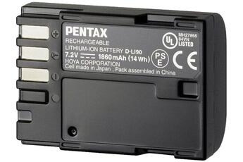 PENTAX Batterie  D-LI90 pour K3 MKIII et K1 MKII 