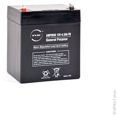 NX Batterie plomb AGM  4.5-12 General Purpose FR 12V 4.5Ah F4.8 - 