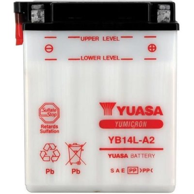 YUASA Batterie YB14L-A2 Conventionnelle Avec Entretien - Livr&eacute;e Sans Acide