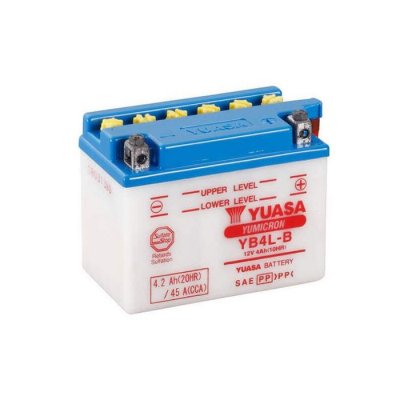 YUASA Batterie YB4L-B Conventionnelle Avec Entretien- Livr&eacute;e Avec Pack Acide