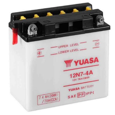 YUASA Batterie  pour Moto Suzuki 500 GT 1975 &agrave;  1978 12N7-4A / 12V 7Ah