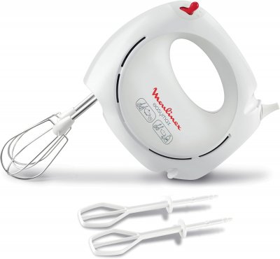 MOULINEX Batteur &eacute;lectrique 200 W blanc et rouge