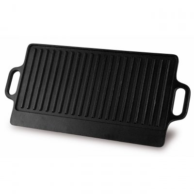 BAUMALU  385225 Plancha 42 cm en Fonte Utilisable des Deux C&ocirc;t&eacute;s