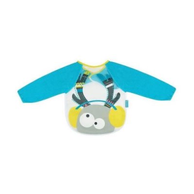 BADABULLE Bavoir Manches Longues Cerf Bleu - 