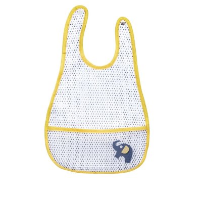 SAUTHON Bavoir Plastifi&eacute; Babyfan Jaune -  Baby Deco