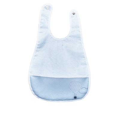 SAUTHON Bavoir Plastifi&eacute; Lazare Montgolfi&egrave;re -  Baby Deco