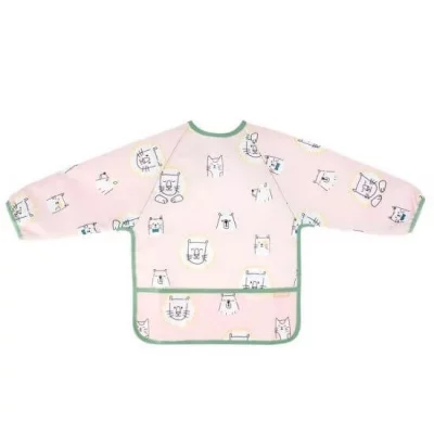 BADABULLE Bavoir Rose Manches Longues  - Le Bavoir