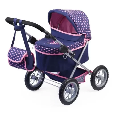 BAYER  transport de poup&eacute;e &agrave; la Trendy 67 cm bleu fonc&eacute;