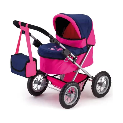 ALPEXE Bayer transport de poup&eacute;e &agrave; la Trendy rose / bleu fonc&eacute; 67 cm