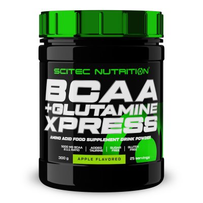 SCITEC NUTRITION BCAA en poudre BCAA + Glutamine Xpress - Apple 300g 
