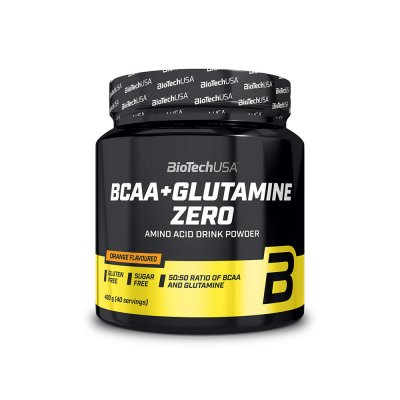 BIOTECH USA BCAA en poudre BCAA+Glutamine Zero - Orange 480g