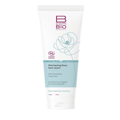 BCOMBIO  Shampooing Doux V&eacute;g&eacute;tal - Tous Types Cheveux, 200ml