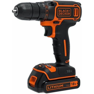 BLACK & DECKER Bdcdc18k1b-qw perceuse sans fil 18v + 2 batteries + coffret