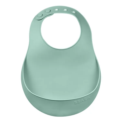 BEABA &reg; Bavoir b&eacute;b&eacute; &agrave; nouer silicone vert sauge